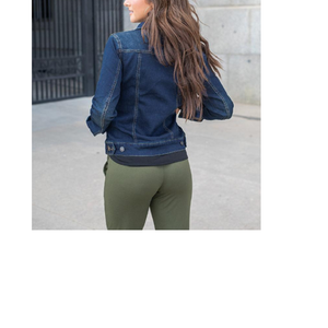 แจ็กเก็ตยีนส์ผ้าฝ้ายฟอกเซ็กซี่สีฟ้าสำหรับผู้หญิงแจ็กเก็ตยีนส์โอเวอร์ไซส์ออกแบบได้ตามต้องการจากผู้จำหน่าย - Product Image 3