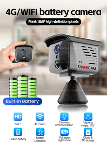 新款5mp无线迷你闭路电视网络摄像机，带电池夜视4g摄像机sim卡双向音频无线安全摄像机实时 - Product Image 2