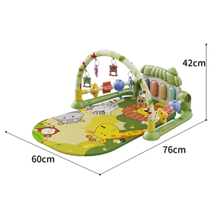 Tapis d'éveil doux pour enfants avec <span class=keywords><strong>piano</strong></span> à pédales et hochets suspendus, tapis de jeu pour bébé - Product Image 2
