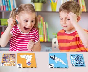Party Birthday <b>Gifts</b> for Girls Boys 4-10 <b>Creative</b> Fun 7 Pictures Dinosaur Animals Paint Sticker by Numbers - Product Image 2