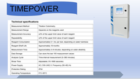 Analyseur d'alcalinité de l'eau industriel TIMEPOWER TP1030, dispositif de surveillance en ligne pour les systèmes de centrales électriques, garantie 1 an