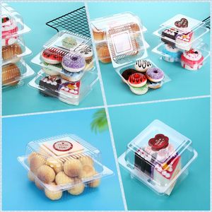 5 Inch Recycled Disposable Custom Clear Square <b>PET</b> Plastic Clamshell Container Stackable Durable Restaurant Food Truck Boxes - Product Image 6