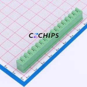 DB2ERC-5.0-16P-GN Plug-in Terminal Block P=5mm Connector Board-to-Board / Socket - Closed 1x16P 5mm Green - Product Image 2