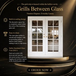Verre isolant <span class=keywords><strong>double</strong></span> <span class=keywords><strong>vitrage</strong></span> GBG avec grille décorative intérieure IGU, verre trempé de sécurité pour fenêtre résidentielle - Product Image 4