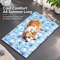 Tapis rafraîchissant portable pour animaux de compagnie (chiens et chats) – Nid d'été en polyester rectangulaire