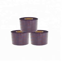 300mtr Wash Resin Purple Barcode Garment Care Labels Transfer Ribbon Kompatibel Thermal Transfer Tahan Lama
