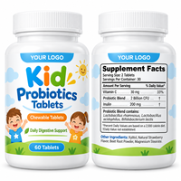 Formule personnalisée OEM/ODM, 2 milliards de CFU, probiotiques pour enfants, comprimés de probiotiques, complément alimentaire pour la santé intestinale des enfants