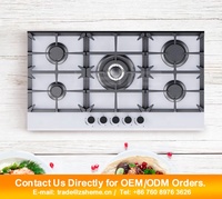 Fabricant d'appareils de cuisine Plaque encastrable 5 plaques 90cm Table de cuisson à gaz en verre Cuisinière encastrée