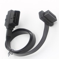 Câble d'extension OBD2 en forme de L 1-vers-2 avec adaptateur coudé à 90 degrés pour interface OBD 16 broches