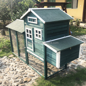 โรงเรือนเลี้ยงไก่ SDC012-Green Eco-Friendly Luxury Hen House Run ขนาดใหญ่ ทำจากไม้ พร้อมลายพิมพ์ สำหรับลูกไก่ทุกช่วงฤดู - Product Image 2