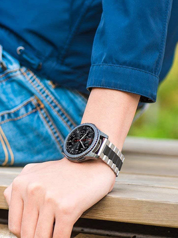 Stainless Steel Watch Straps for Samsung Galaxy Watch3 Active 1 2 Metal Bracelet Band Loop for Huawei Solid Metal Watch Band