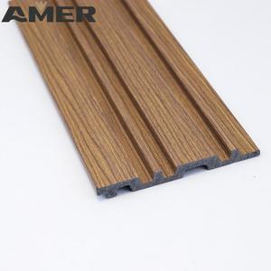 Amer OEM, venta al por mayor, Instalación rápida, molduras de Panel de pared Ps impermeables, diseño de Panel de pared estriado 3D para decoración de paredes interiores - Product Image 1