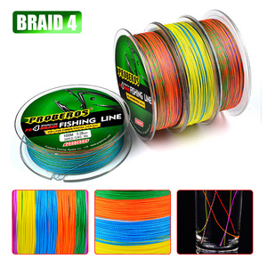 Linea di pesca con lenza intrecciata di 100 metri forte giallo cavallo/blu/rosso/grigio/verde 5 colori 0.4 #-10 # - Product Image 3