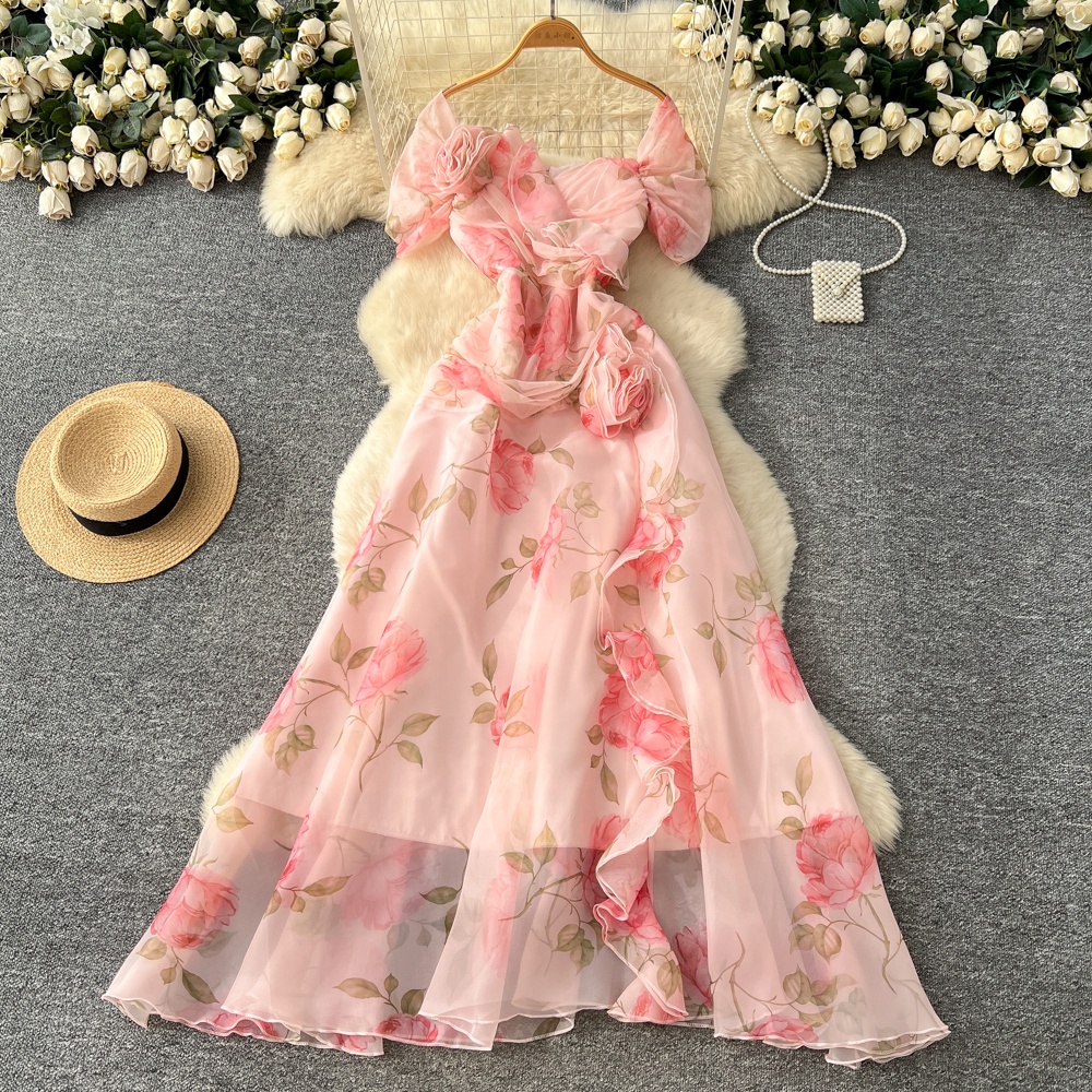sachin and babi light blue dress Buy In Bulk Short Pink Chiffon Dress Ruffled Decoration, Empire Waistline