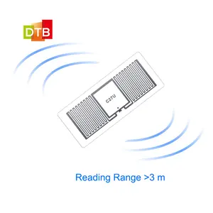 Tùy chỉnh c27u RFID Sticker Tag Kích thước 27*10 mét thụ động UHF NXP ucode chip tag khô/ướt Inlay thông minh RFID Nhãn dán nhãn