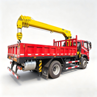 Moteur à engrenages de pompe de grue montée sur camion fiable avec roulement pour levage lourd en construction (élévateur de 18,3 m, 7 tonnes, flèche à 5 sections)