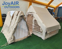 Tente de camping gonflable de luxe, nouvelle conception 2023, en coton Oxford imperméable, double couche, certifiée CE, installation rapide