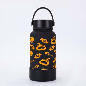 2024 nueva botella aislada de acero inoxidable de 650Ml botella de agua portátil antideslizante para exteriores botella de agua deportiva de boca ancha Simple - Product Image 4