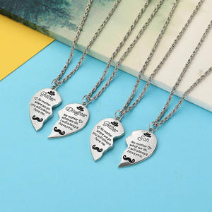 Collana Famiglia con Ciondolo a Cuore <span class=keywords><strong>Padre</strong></span> e <span class=keywords><strong>Figlio</strong></span> <span class=keywords><strong>in</strong></span> Lega <span class=keywords><strong>di</strong></span> Zinco Placcato Oro <span class=keywords><strong>di</strong></span> Alta Qualità, <span class=keywords><strong>di</strong></span> Tendenza, per Anniversario Uomo - Product Image 6