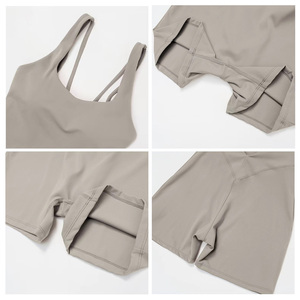 Biểu Tượng Tùy Chỉnh Của Phụ Nữ Nhanh Chóng Làm Khô Thoáng Khí Pilates Yoga Bodysuits Nén Cường Độ Cao Chặt Chẽ Phòng Tập Thể Dục Tập Thể Dục Jumpsuit - Product Image 3