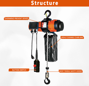 Harga Pabrik TOYO-INTL Derek Rantai Listrik Mini Tipe TA 300kg 500kg Derek Listrik - Product Image 3