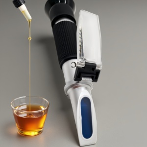 เครื่องวัดความหวานแบบพกพาชนิดมือถือ 0-80% Brix Meter ความแม่นยำ 1% สำหรับไวน์ เบียร์ การผลิตเบียร์แบบโฮมบรูว์ - Product Image 3