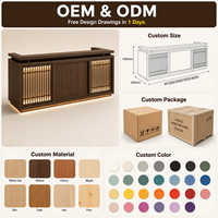 Bureau d'accueil minimaliste de haute qualité avec grille, logo or mat, adoptant le nouveau design chinois et prenant en charge les services de conception personnalisée