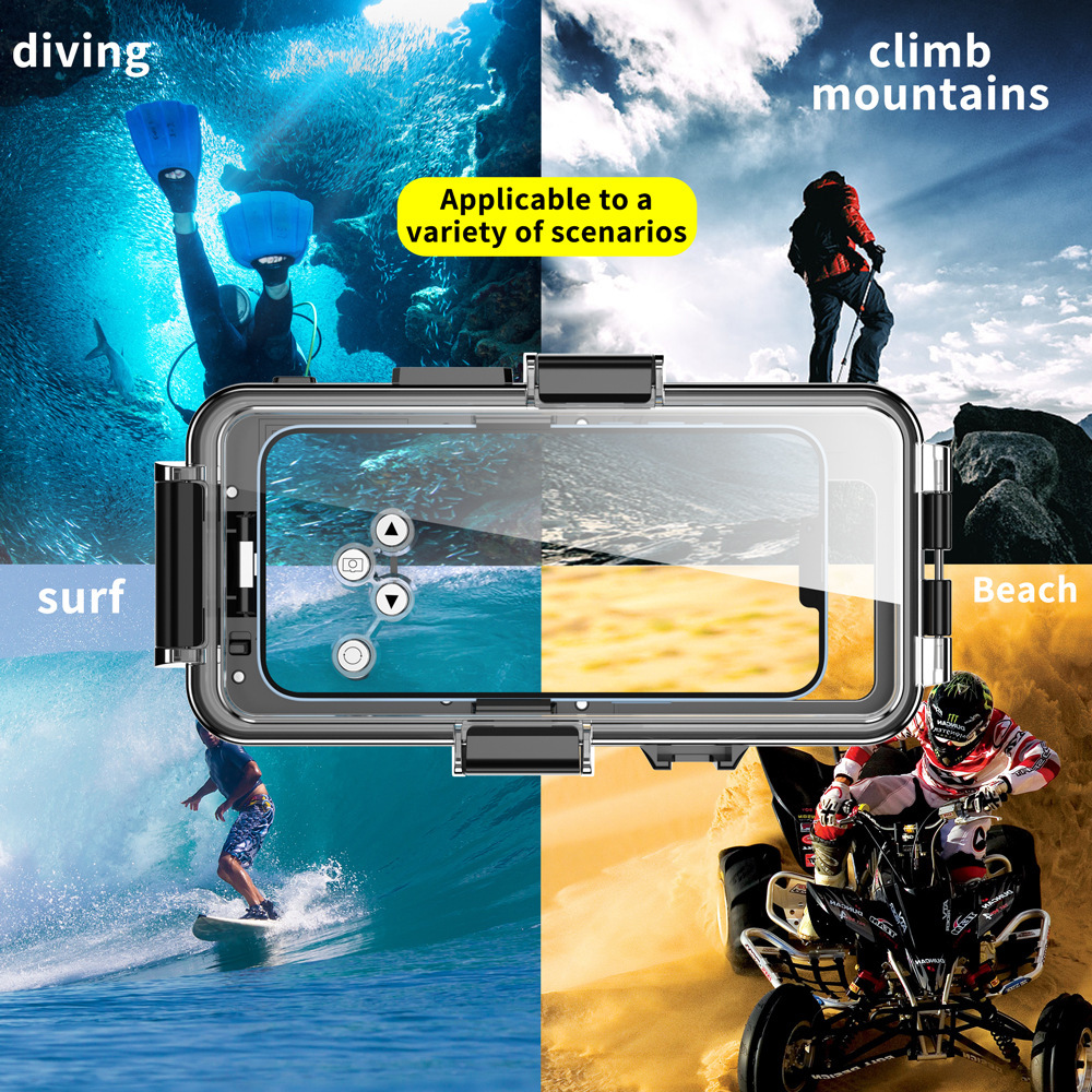 Étui étanche Universel Pour Téléphone - Plongée Et Sports Aquatiques - Noir