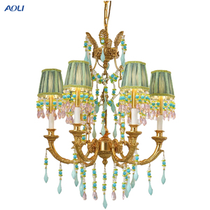 <span class=keywords><strong>Lampadario</strong></span> di cristallo francese stile di lusso europeo atmosfera creativa per la camera da letto calda romantica principessa ragazza lampade da camera - Product Image 1