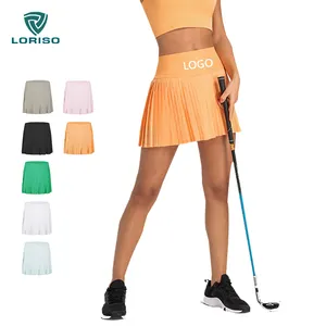 SIGH-falda de golf elástica 2 en 1 para mujer, pantalón corto plisado con bolsillo para entrenamiento y fitness