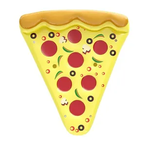 Verão inflável PVC pizza flutua tapete para adulto piscina flutuador anel flutuante das crianças pizza inflável linha flutuante