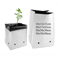 Landbouwkassen Zwart-witte plastic kweekzakken 1 2 3 5 gallon groenteplant kas herbruikbare hydrocultuur kweekzakken