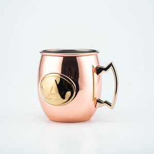 Mug jumbo en acier inoxydable personnalisé, style américain antique, camping, rose gold, Moscow Mule, pour Noël - Product Image 6