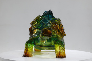 JingYue personalizado resina transparente tortuga arte transparente hogar Hotel Villa ornamento hecho a mano elegante artesanía decoración escultura - Product Image 6