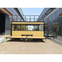 Remorque Foodtruck sur mesure à deux étages, bar mobile, camion de restauration rapide à double étage avec cuisine complète à vendre aux États-Unis