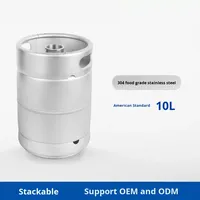 American Standard 10L Mini fût en acier inoxydable 304 Homebrew Fresh-Brewed Craft Beer Barrel Well-Type Plate-Type Design