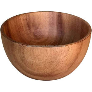 Cuencos de vajilla de mesa de cocina artesanal de madera de calidad estándar de madera de acacia para servir alimentos disponibles a precio a granel - Product Image 2