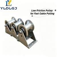 YILI Unidad de Soporte Modular para Cables, Tipo Cadena de Rodillos, Galvanizada, para Fijación en Suelo, Recta y Cóncava, Guía de Cableado de Acero, para Traslado en Zanjas