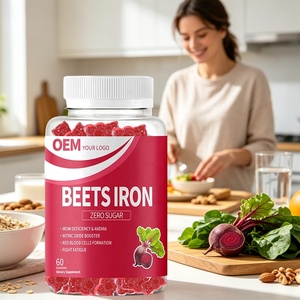 Compléments alimentaires sans sucre à marque privée OEM, vitamines, fer, gommes végétaliennes au fer de betterave pour le soutien énergétique - Product Image 1