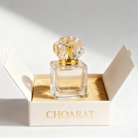 Flacon de parfum en verre vide de 50 ml, design unique et personnalisé, flacon de parfum de luxe avec emballage en boîte