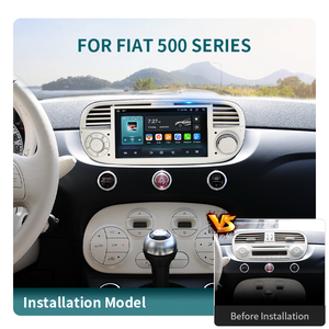 Autoradio Android 13 con Schermo da 7/9 Pollici per Fiat 500 8+128GB Lettore Multimediale GPS con Carplay e Android Auto - Product Image 3