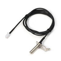 Termistor NTC 5K-100K con Brida, Sensor de Temperatura Fijo con Carcasa de Acero Inoxidable Impermeable IP66 para Aire Acondicionado Inteligente