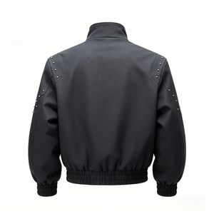 Veste de course surdimensionnée personnalisée de haute qualité <span class=keywords><strong>pour</strong></span> hommes, fabriquée <span class=keywords><strong>en</strong></span> usine OEM/ODM, avec tissu personnalisé et strass thermocollés - Product Image 2