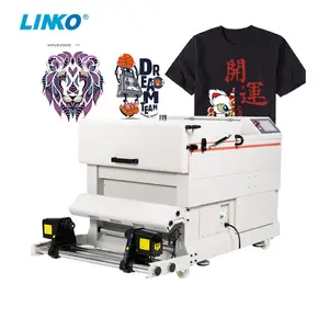 LINKO New A2 60cmDTF自動パウダーリサイクルシェーカーマシンDTFPETフィルム加熱乾燥機DTFプリンターで動作