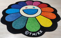 Bedruckter Mura Kami Blumenförmiger Teppich Design-Teppich Smiley-Gesicht Blumenteppich Logo-Matte Bedruckte Teppiche
