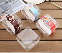 Boîtes d'emballage pour boulangerie personnalisées par le fabricant, contenants en plastique transparent pour fruits, gâteaux, desserts, biscuits, à emporter, avec couvercle