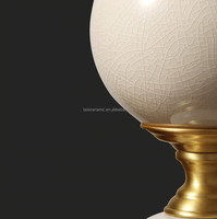 L004 Porte-lampe de table en porcelaine blanche chinoise de style moderne pour la décoration de la maison d'hôtel