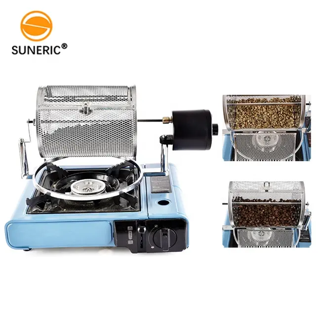 Mini máquina de cozimento doméstica, máquina de aço inoxidável ajustável de pequenos grãos de café