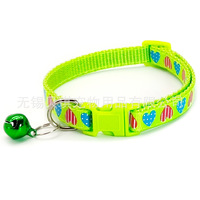 Collier pour chien et chat de style dessin animé avec cloche Collier pour animal de compagnie de petite et moyenne taille avec motif imprimé
