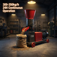 Petite machine à granulés d'aliments pour animaux de ferme 190, machine à granulés d'aliments pour volailles électrique 300 kg/h, moulin à aliments pour poulets, bovins, moutons